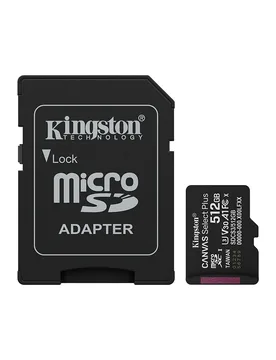Carte Mémoire 512gb Microsdxc Canvas Select Plus Gen3 150mb/s A1 Black One Size unisex - Kingston - FashionsVida