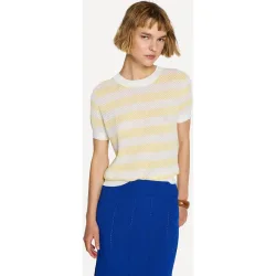 Jersey de mujer cuello redondo manga caida