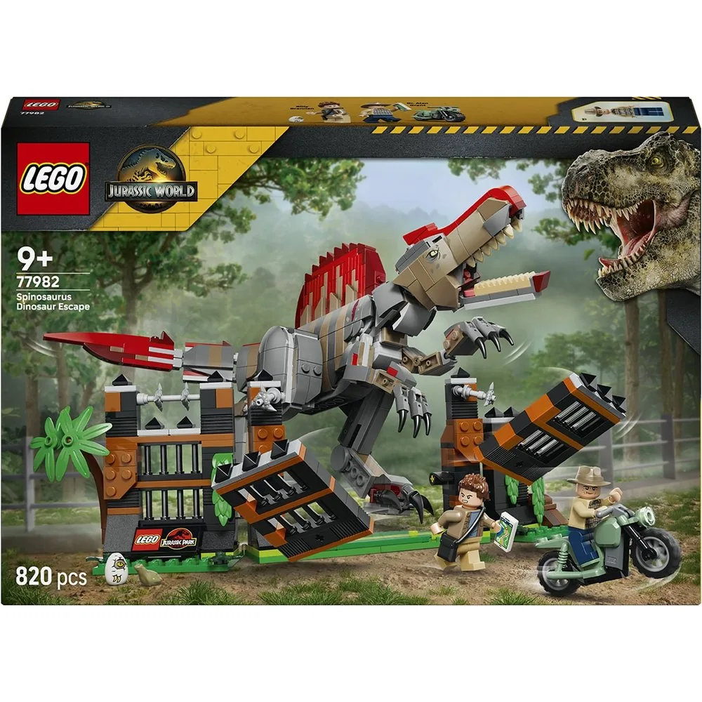 Juego de construcción Huida del Dinosaurio Spinosaurus - Jurassic World - 77982 - Lego - FashionsVida