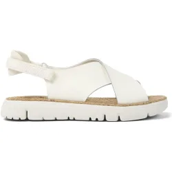Sandalias planas de mujer Oruga Sandal de piel con tiras cruzadas