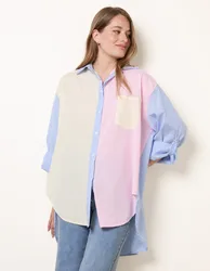 Multi Coloured Stripe Shirt - ONE / BLUE/LEMON - female