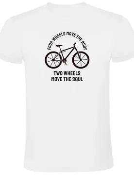 Maglietta A Maniche Corte Four Wheels Move The Body White - Kruskis - FashionsVida