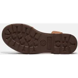 Sandalias de tiras planas de mujer de piel con hebilla ajustable
