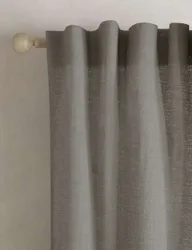 Cotton Linen Blend Sheer Multiway Curtains Light Grey