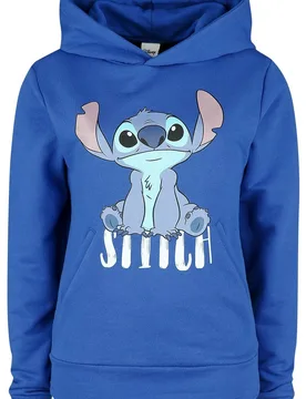 Disney Kapuzenpullover - Stitch - Sit - S bis M - für Damen - Größe M - blau - EMP exklusives Merchandise! - Frauen - female - Lilo & Stitch - FashionsVida