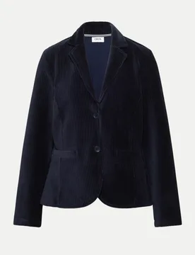 Cecil Jerseycord Blazer Blau L - CECIL - FashionsVida