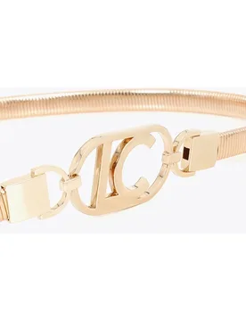 Cinturón metal stretch logo ovalado - Lola Casademunt - FashionsVida