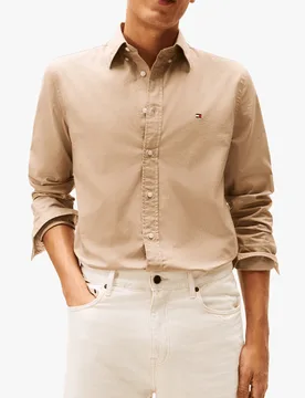 Chemise unie en coton - Tommy hilfiger - FashionsVida