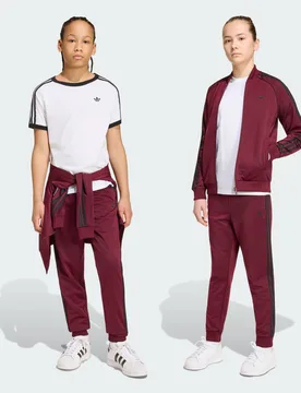 TRACK PANTS SST 11-12A Maroon - Adidas - FashionsVida