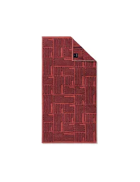 Joop Toalla de ducha 80x150cm BARS ALLOVER Siena rojo - Joop! - FashionsVida