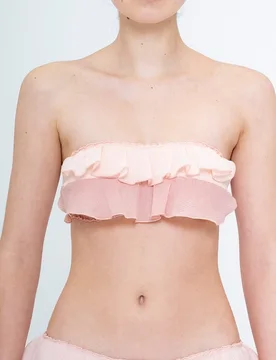 Bandeau con volantes en bambula bicolor de mujer - Como pez en el agua - FashionsVida