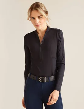 Damen Funktionsshirt BREATHE ½ Zip, black L - Ariat - FashionsVida