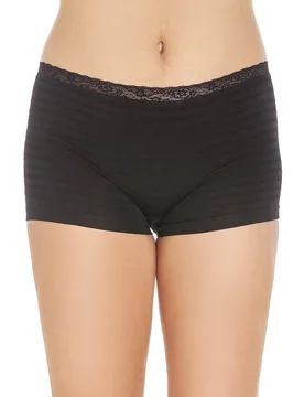 Women's Three Pack Smooth Seamless Boxers in Black Size: Large/XL - Black - Size: L/XL - Camille - FashionsVida