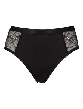 Women's 1 Pack Luxe Lace Midi Briefs Black UK 8-10 - Black - Size: UK 8-10 - Love Luna - FashionsVida