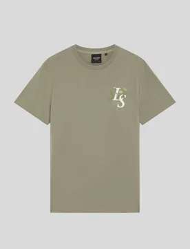 Men's Botanical Graphic T-Shirt in Brown - Lyle & Scott - FashionsVida