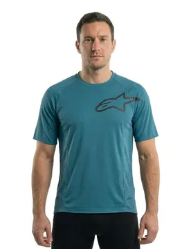 Bicycle Maglia Da Enduro A Maniche Corte Rover Blue Sapphire / Grey - Alpinestars - FashionsVida