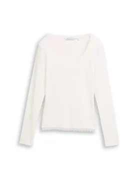 Longsleeve T-shirt with lace female - S - FashionsVida
