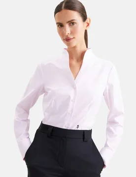 Oxford Kelchkragenbluse Rosa/Pink 42 - Seidensticker - FashionsVida