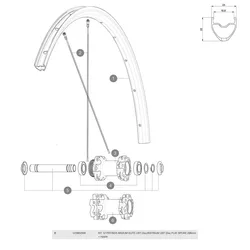 Rayons Gauches Ksyrium Disc 12 Unités