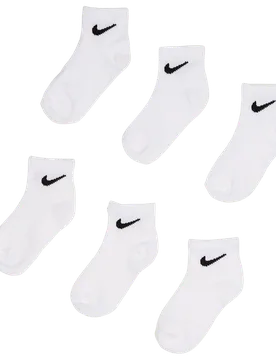 Kids Unisex Socks - White - Size 6.5 - 9.5 - Poly Jersey - White - Size: 6.5 - 9.5 - Nike - FashionsVida