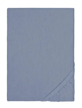 Spannbetttuch Melange blau, 90x190 cm - 100x200 cm - Biberna - FashionsVida