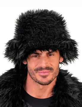 Plüsch Anglerhut Schwarz für Erwachsene - Widmann - FashionsVida