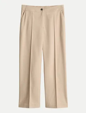 Verkürzte City Hose Melane soft Beige 38 - Opus - FashionsVida