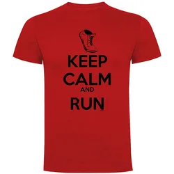 Maglietta A Maniche Corte Keep Calm And Run Red M