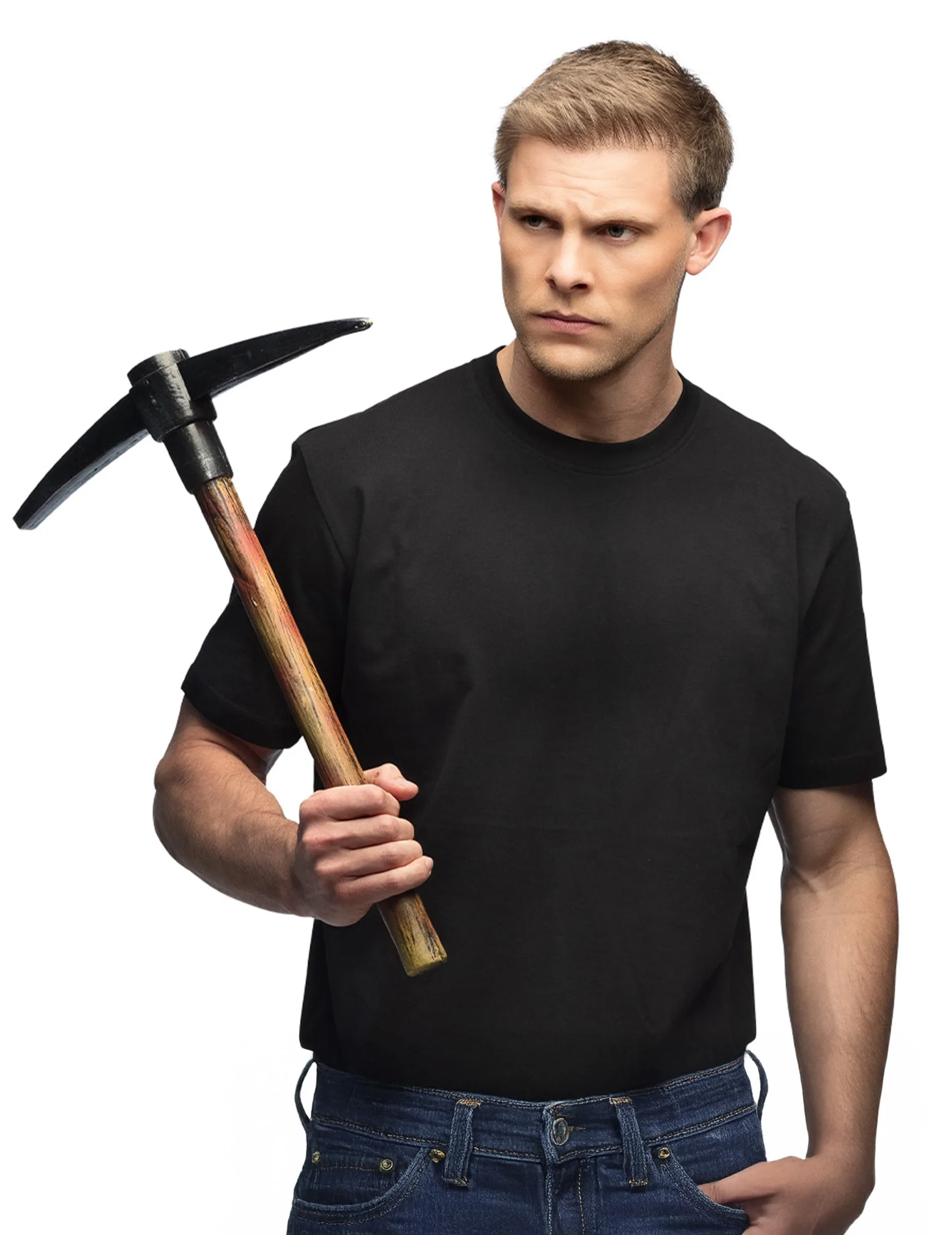 Halloween Accessoire Spitzhacke braun-schwarz 51 - BOLAND BV - FashionsVida