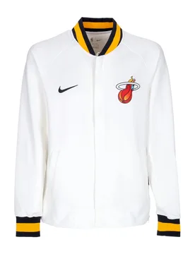 Felpa Leggera College Uomo Nba City Edition Dri-fit Showtime Full-zip Jacket Miahea White/white/white/black - NIKE NBA - FashionsVida