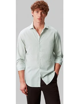 Camisa Hombre elástica lavada suave ajustada rayas - Calvin Klein - FashionsVida