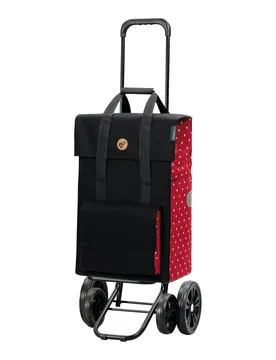 Einkaufstrolley Quattro Shopper Janne rot schwarz - Andersen - FashionsVida