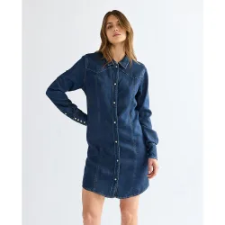 Vestido vaquero de manga larga