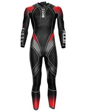 Aegis X 3:5 Long Sleeve Neoprene Wetsuit Black / Red 3XG Men - HUUB - FashionsVida