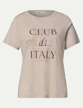 T-Shirt Club di Italy Beige 40 - Street One - FashionsVida
