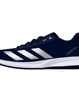 Courtflash Speed 2 All Court Shoes Dark Blue / Silver Met / Ftwr White UK 12 - Adidas - FashionsVida