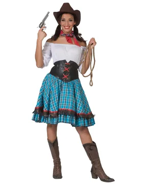 Cowgirl-Kostüm für Damen blau-braun - female - ESPA - FashionsVida