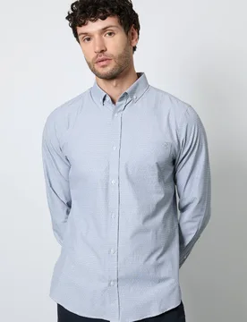 Men's Light Grey Textured Dobby Long Sleeve Shirt Size: 2XL - Light Grey - Size: 2XL - Debenhams - FashionsVida