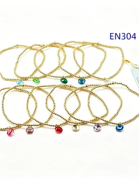 VKVVA Waterdrop Crystal Multi‑color 8mm Charm Bracelet Gold-plated Mini Bead Stretch Stackable Bracelets Fashion Daily Jewelry - Aliexpress - FashionsVida