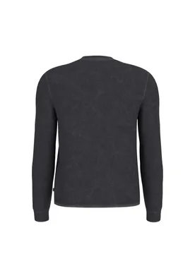 T-shirt manches longues en coton Noir S Male - Guess - FashionsVida