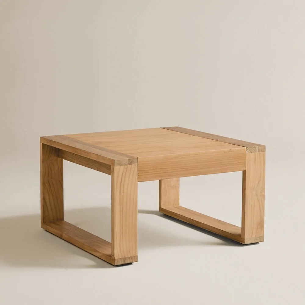 Mesa auxiliar de jardín de madera de teca Formentor - El Corte Inglés - FashionsVida