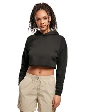 Sweat à Capuche Oversized Cropped Black 3XL - Urban classics - FashionsVida