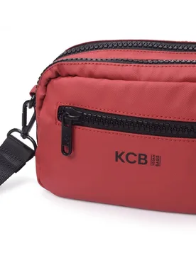 Bandolera stamp pequeña color burdeos - Kcb - FashionsVida