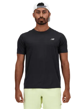 Athletics T-shirt Herren T-Shirts - Schwarz - Größe S - Poly Jersey Black S - New Balance - FashionsVida