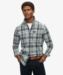 Superdry Herren Langärmliges Baumwoll-holzfällerhemd Hellgrau - Größe: Xxl