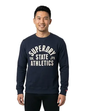 Sweat-shirt Athletic Ess Bradley Navy S - Superdry - FashionsVida