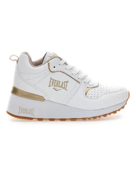 Sneakers bianche con dettagli oro in materie sintetiche EV129 36 - Everlast - FashionsVida