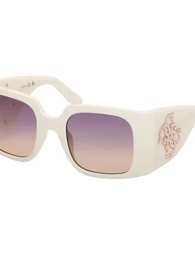 Occhiali Da Sole Da Donna Gu00201-h White / Gradient Or Mirror Violet One Size - Guess - FashionsVida