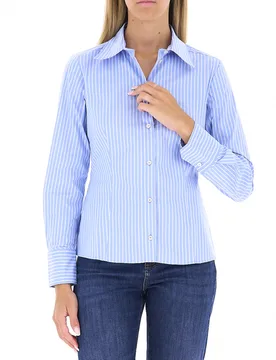 Camicia a righe AZZURRO OXFORD 40 - Pennyblack - FashionsVida