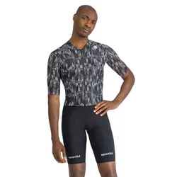 Tuta Da Gara A Maniche Corte G-suit Black / White
